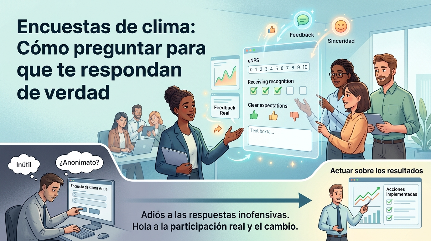 Encuestas de clima: cómo preguntar para que te respondan de verdad