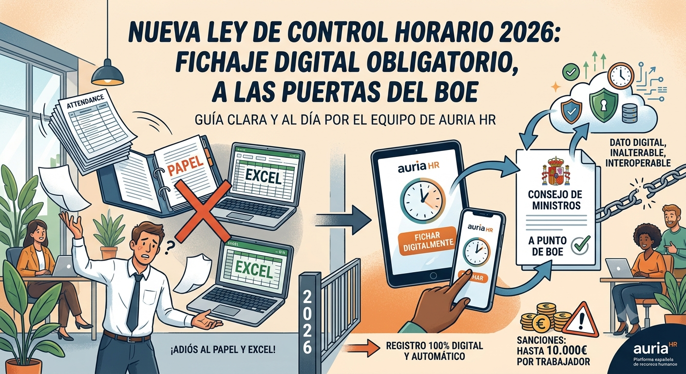 Fichaje digital obligatorio 2026: qué cambia, cuándo llega y cómo preparar tu empresa