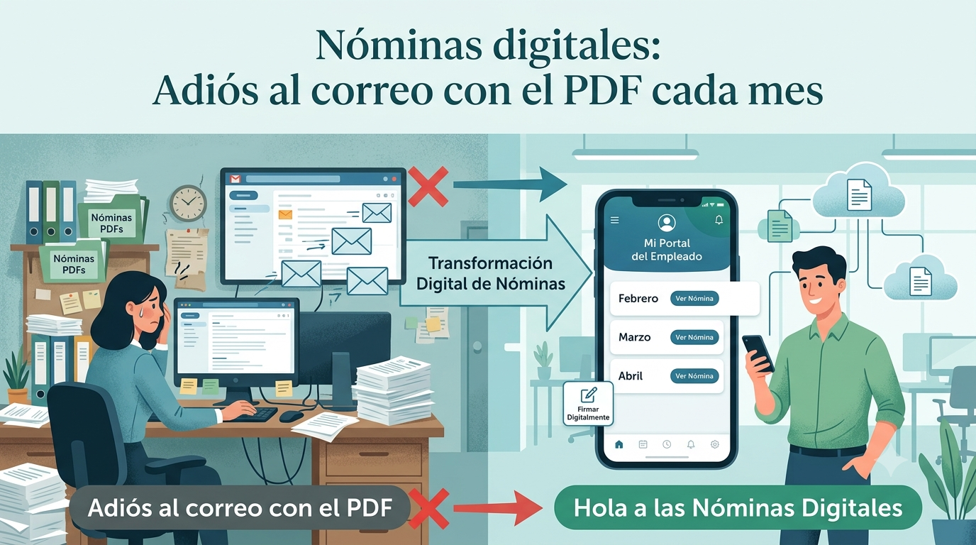 Nóminas digitales: adiós al correo con el PDF cada mes