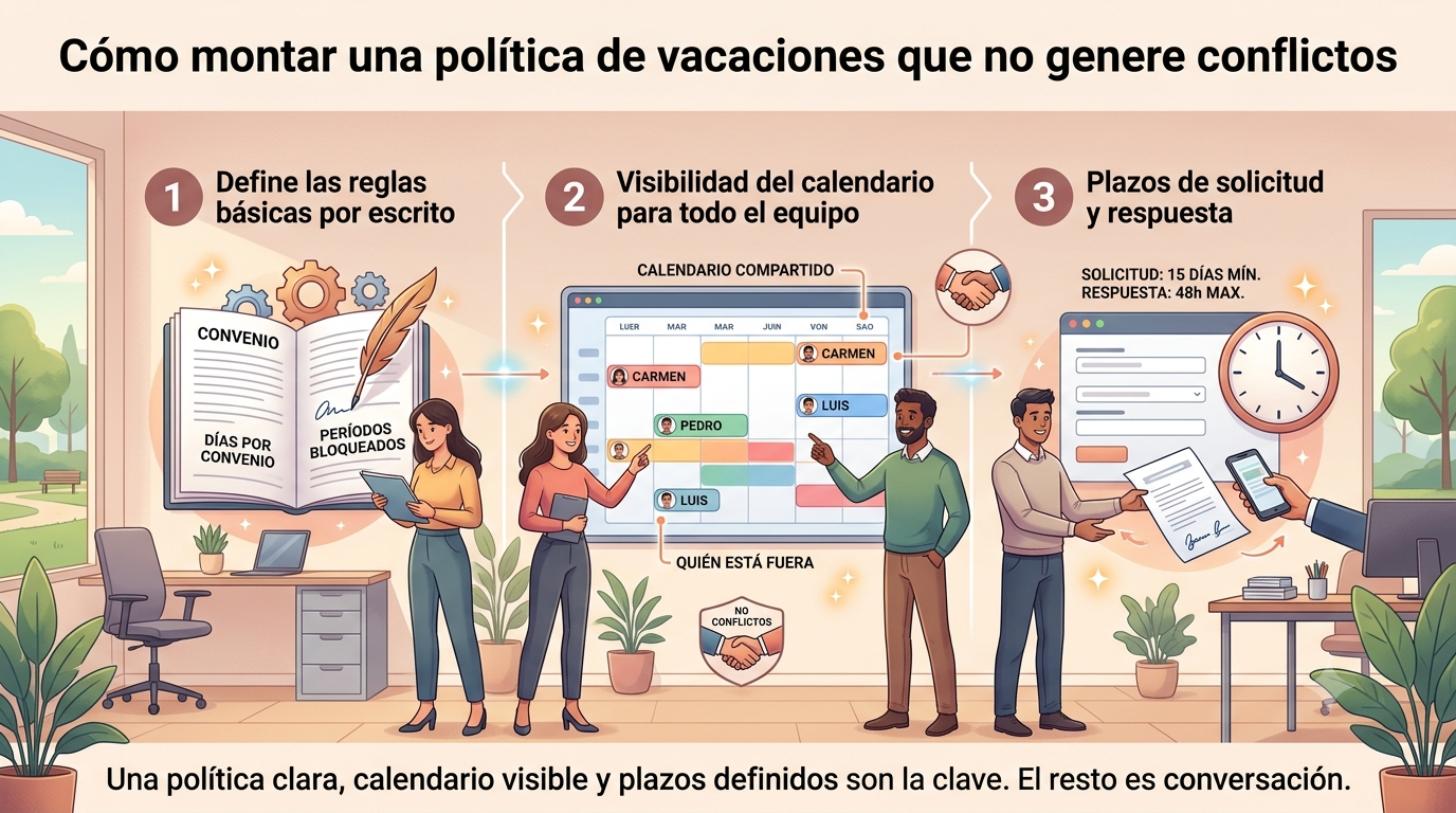Cómo montar una política de vacaciones que no genere conflictos